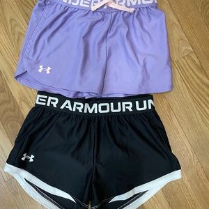 3 Under Armour shorts girls size YM